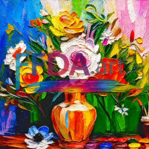 Flower Pot For Canvas