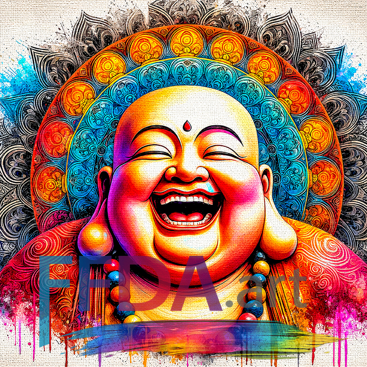 Laughing Buddha For Canvas