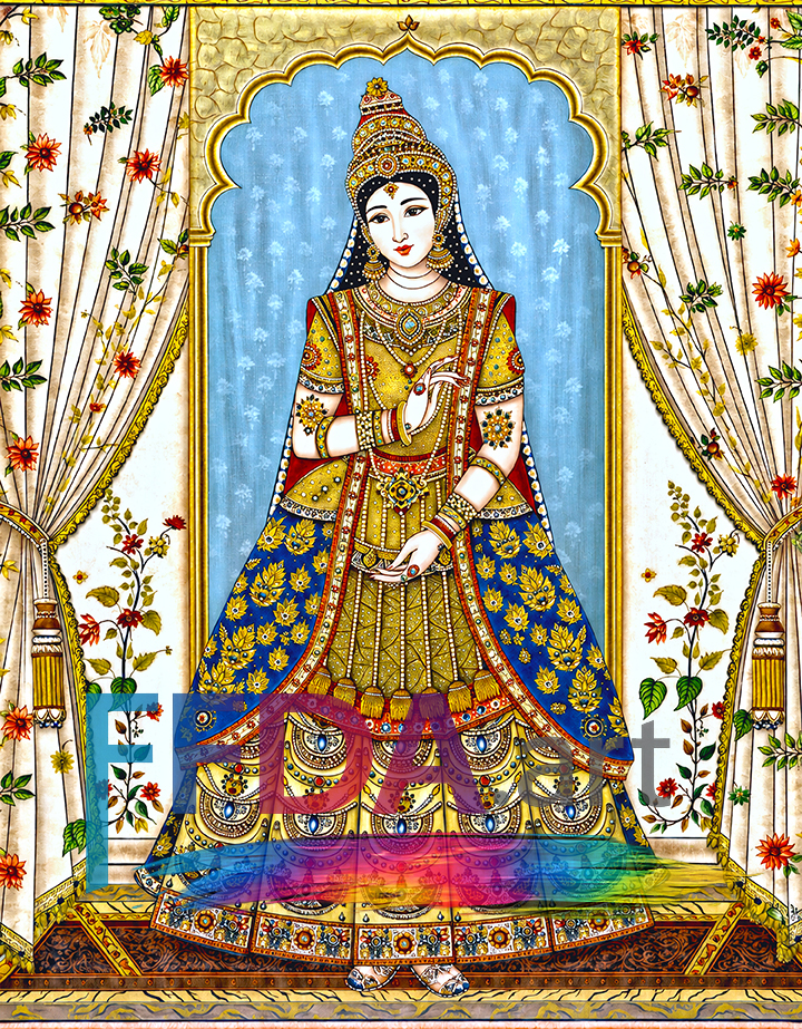 Mughal Queen Indian Royal Artwork For Print